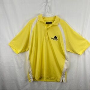 Byron Nelson - Men’s Golf Shirt - Bright Yellow and White Stripe - Large